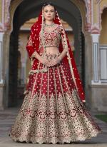 Butterfly Net Red Wedding Wear Embroidery Work Lehenga Choli